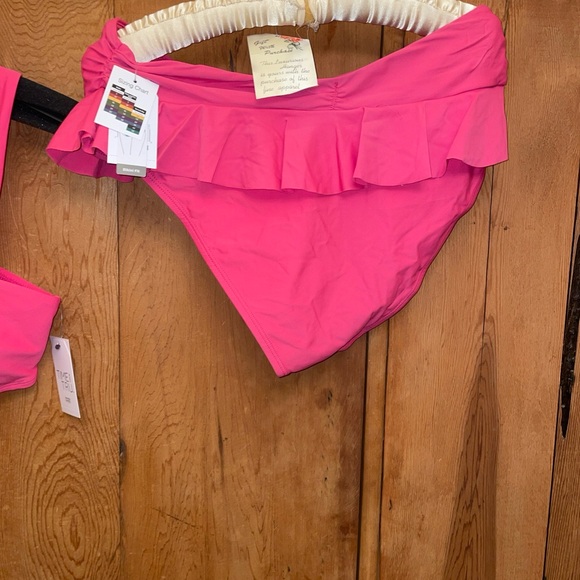 TIME and TRU Women's Button Front-Molded Cup SWIM SUIT -Size L (12-14) -Pink-NWT - Picture 6 of 15